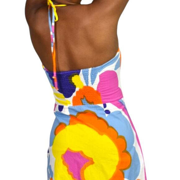 Vintage Marimekko Karuselli Halter Dress Pink Abstract Print Y2K Slip Shift 8 - Picture 5 of 16